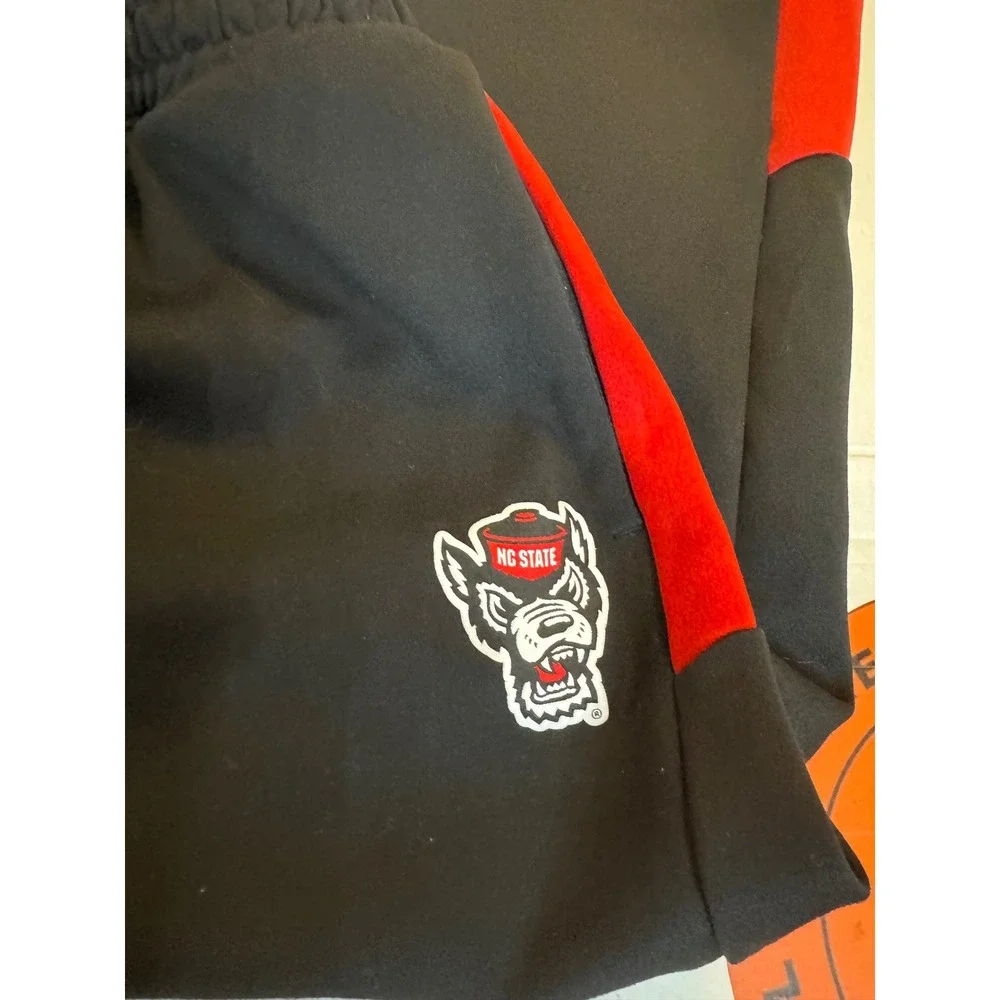 Adidas NC State Wolfpack  Black Red Tuffy Logo Mens Jogger xtra large